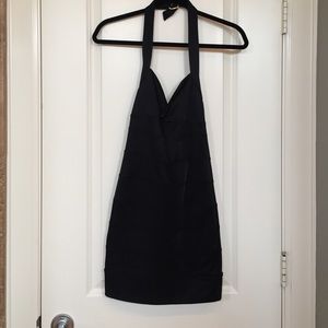 Black Bebe halter cocktail dress