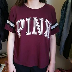Burgundy VS PINK t shirt