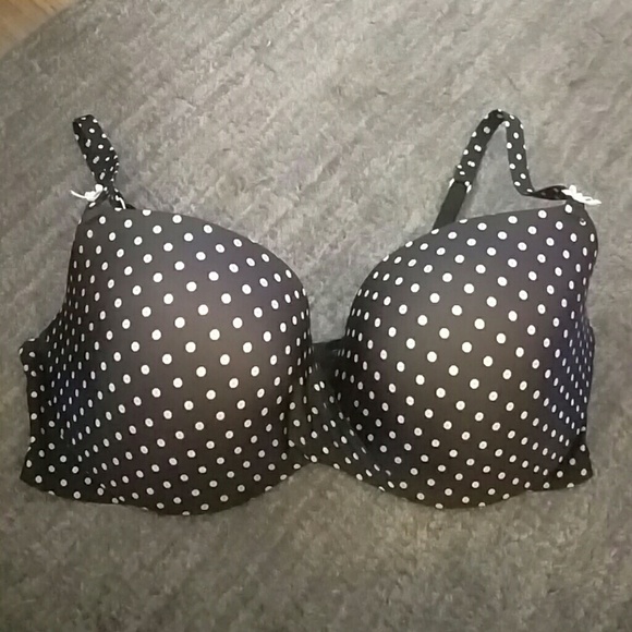 Polka dot lined demi bra