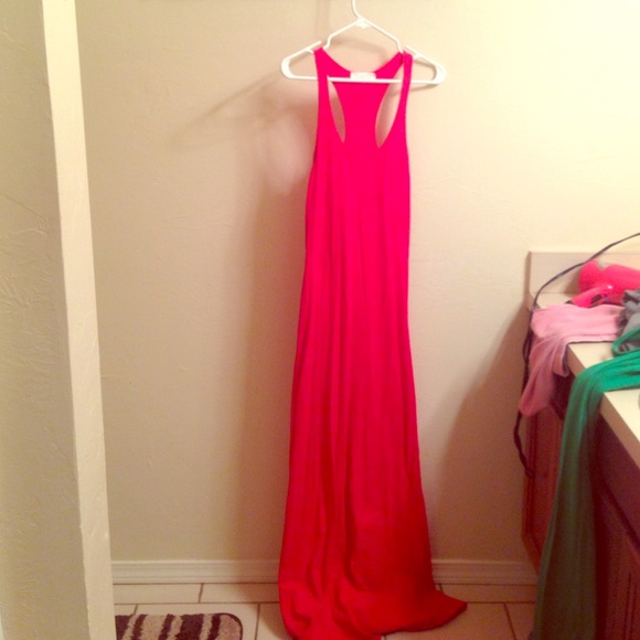 Pink racerback maxi dress