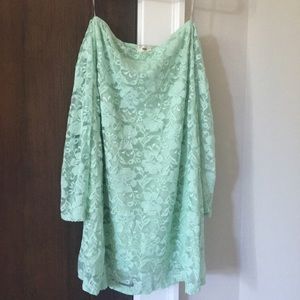 Shoulder less lace dress from TOBI