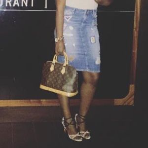 Zara denim jeans skirt