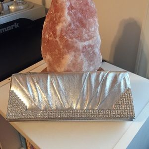 Silver Rhinestone Clutch