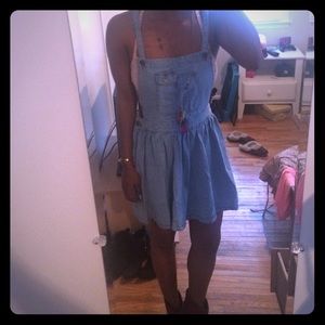 Jean overalls dress