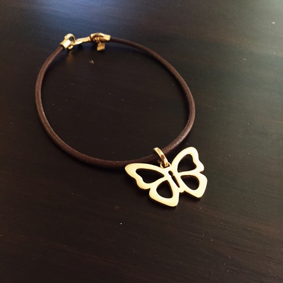 COACH gold plated Butterfly necklace