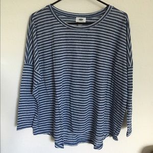 Old Navy Striped Boyfriend Oversized Shirt