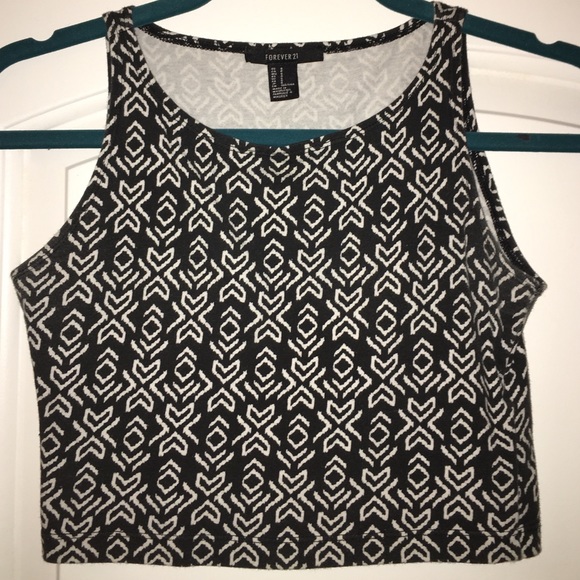 Black and white crop top