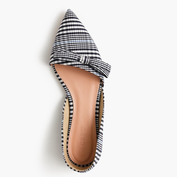 JCrew Sloan Plaid Flats with Bow