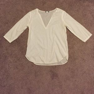J. Crew White Blouse size S