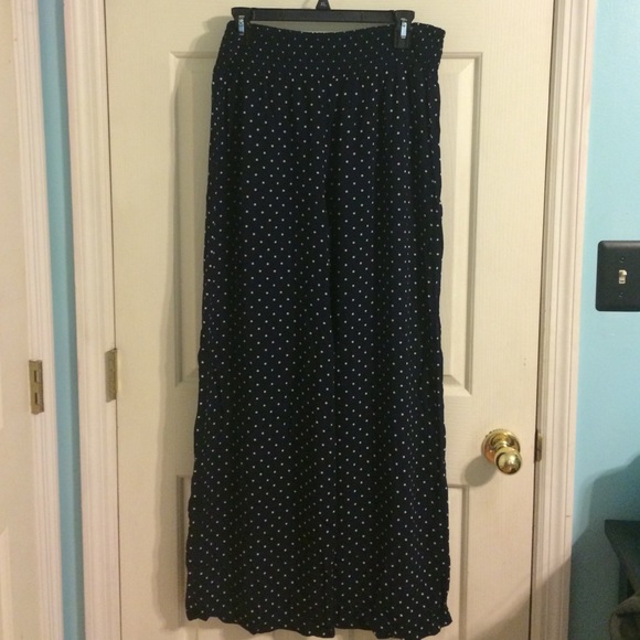 Polka dot bell bottom pants