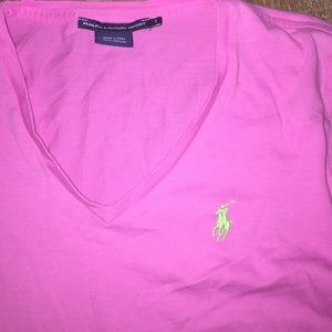 Polo Lauren sport pink v neck