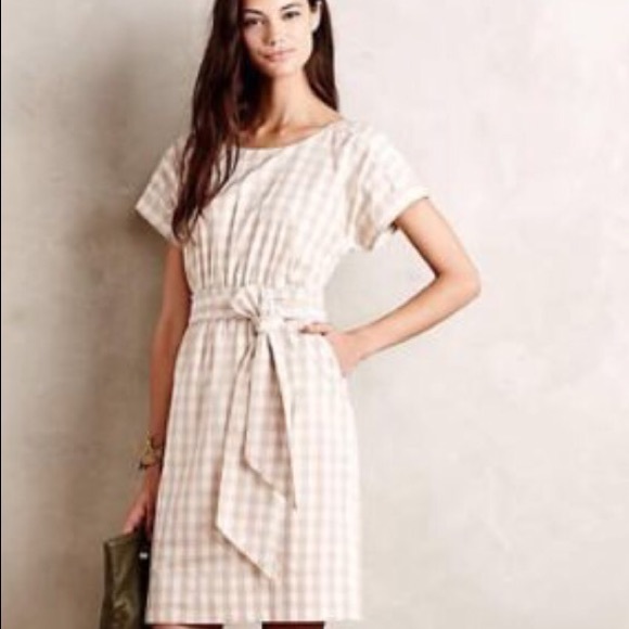 Anthro gingham dress