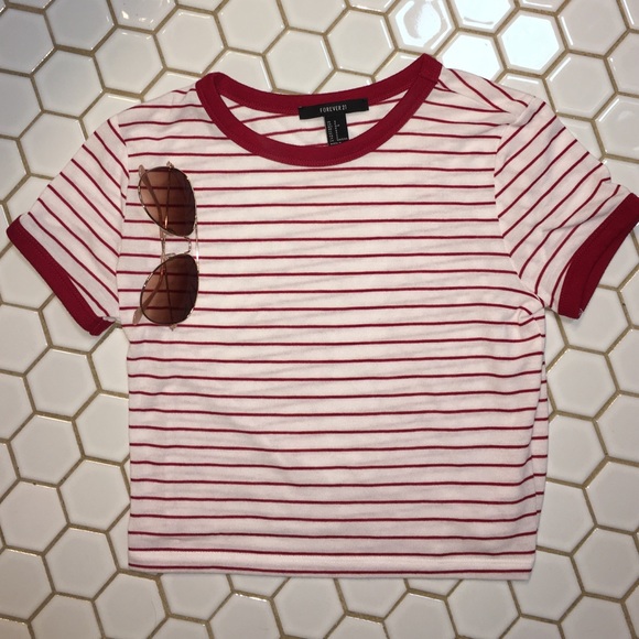 forever 21 crop tee