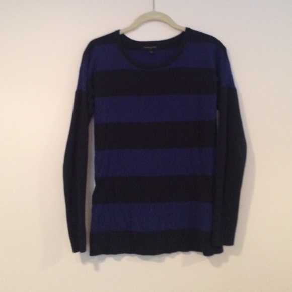 Navy and blue striped sweater