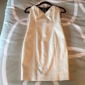 White strapless cocktail dress