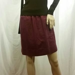 Eddie Bauer Elastic Waist Maroon Skirt S