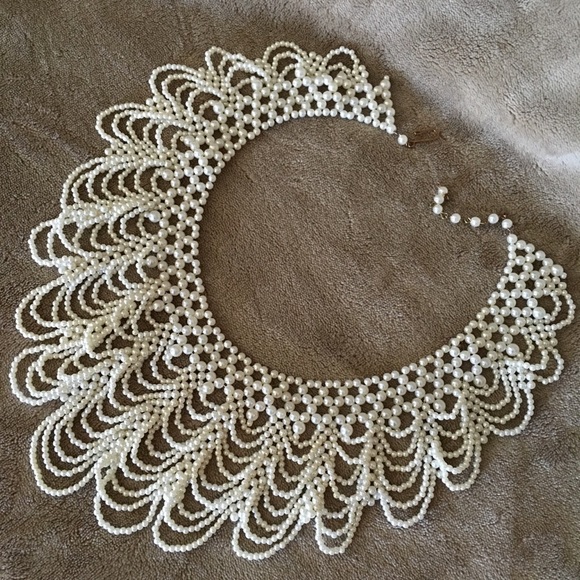Vintage perl collar chocker-Necklace