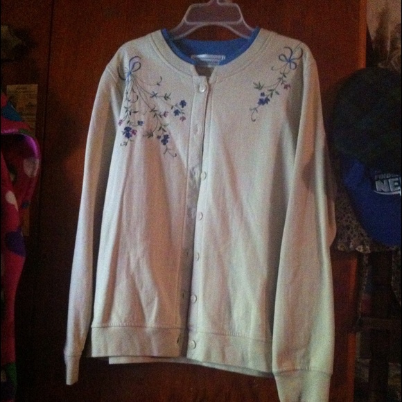 Tan Button Up Sweatshirt