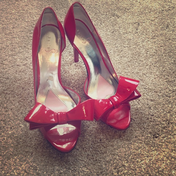 Paris Hilton High Heels, Red, Size 8