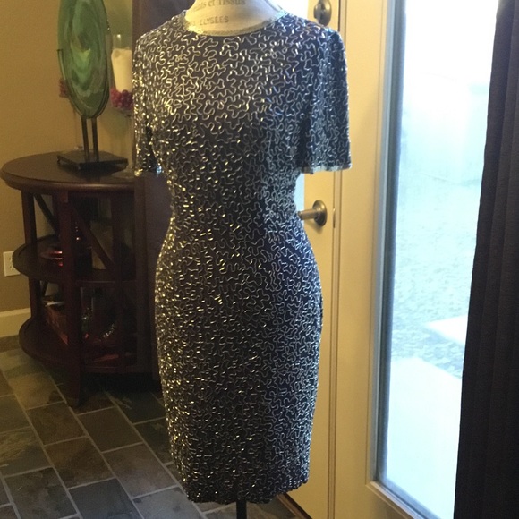 SOLD-STUNNING vintage beaded dress