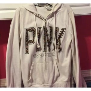 Victoria's Secret pink cheetah sweatshirt