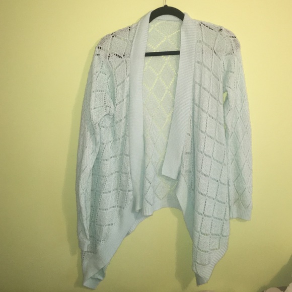 a cute holy turquoise cardigan