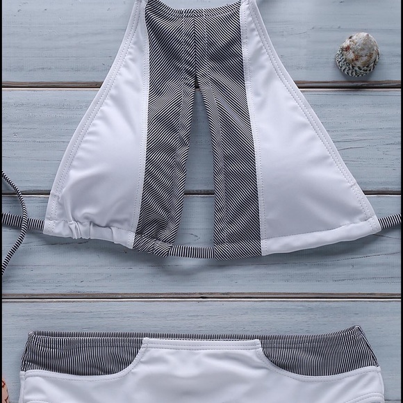 White cut out bikini