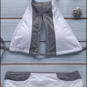 White cut out bikini
