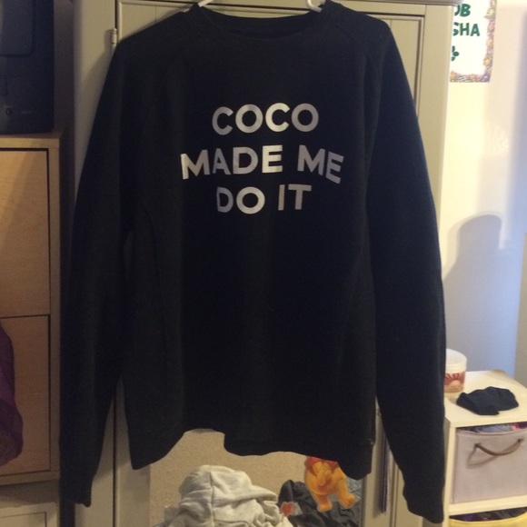 Black Coco quote Pullover Sweater