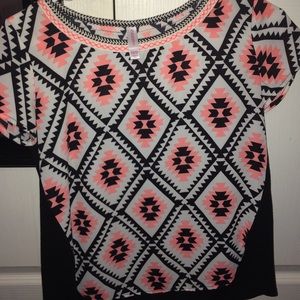 Pattern short sleave top