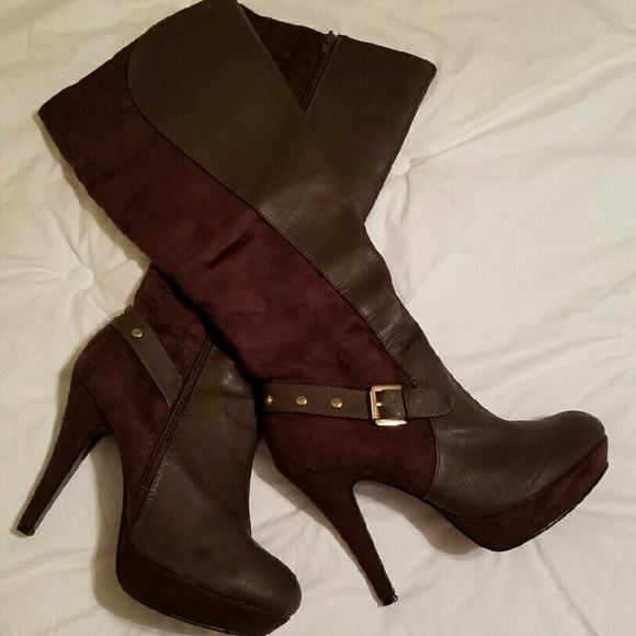 Just Fab Platform Heel Boots