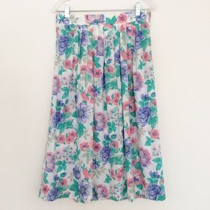 Vintage Midi Floral Skirt