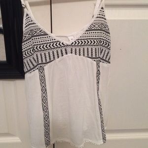 Black and white tank top