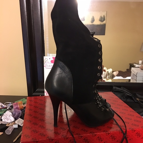 Open toe booties.