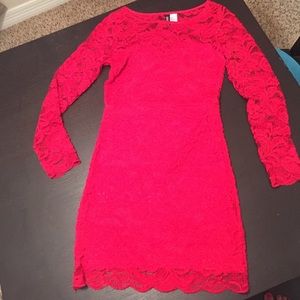 H&M Red Lacy Dress $15