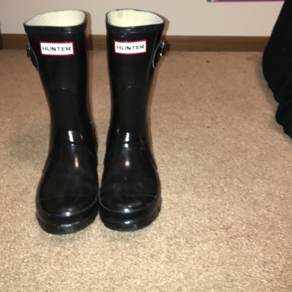 Short Black Hunter Wellie Rain Boots!
