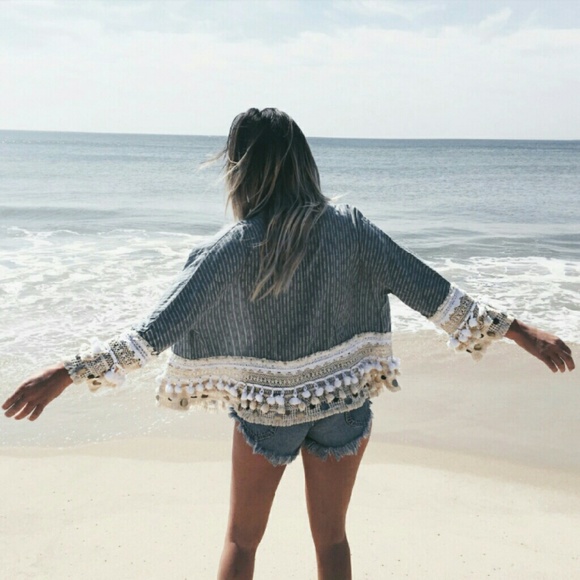 LOWEST PRICE Zara Crochet Trim Kimono