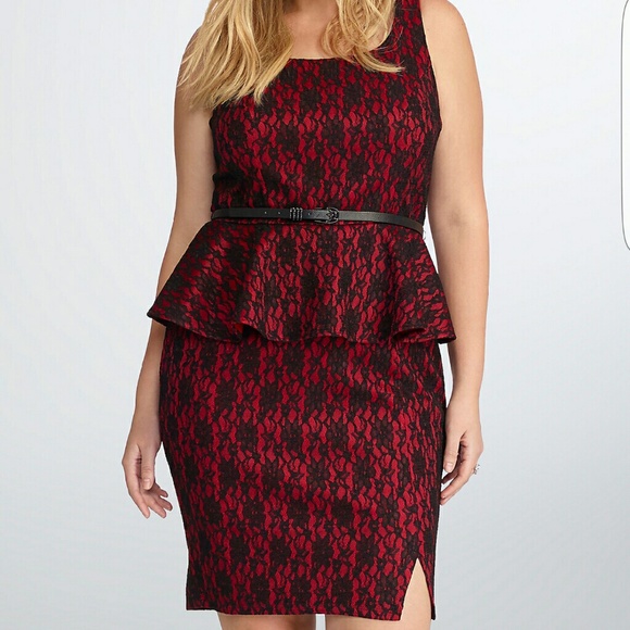NWT Torrid Rebel Wilson Red Lace Dress