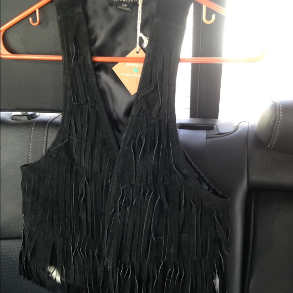 Leather Fringe Vest