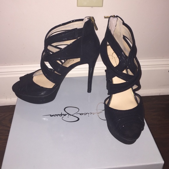 Black Jessica Simpson platform heels