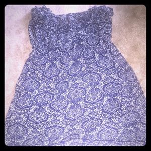 Adorable paisley blue and white dress