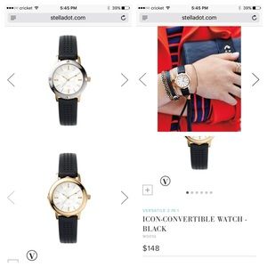 Stella and Dot mixed metal watch