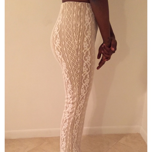 🚫SOLD🚫XOXO HIgh Waisted Lace Pants - Picture 2 of 3