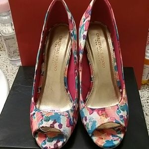 Colorful Peep Toe Heels