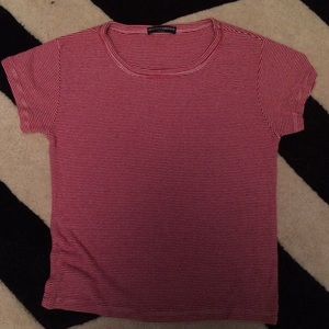 Red and white striped t-shirt
