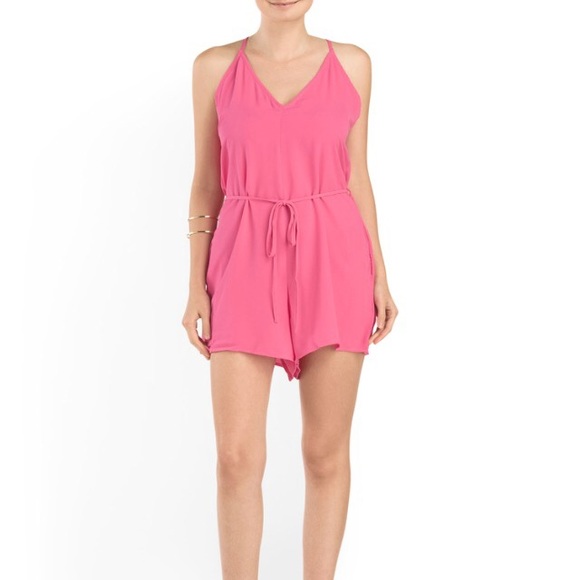 NWT Pink backless romper - Picture 2 of 4