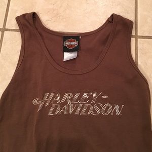 Harley Davidson brown tank