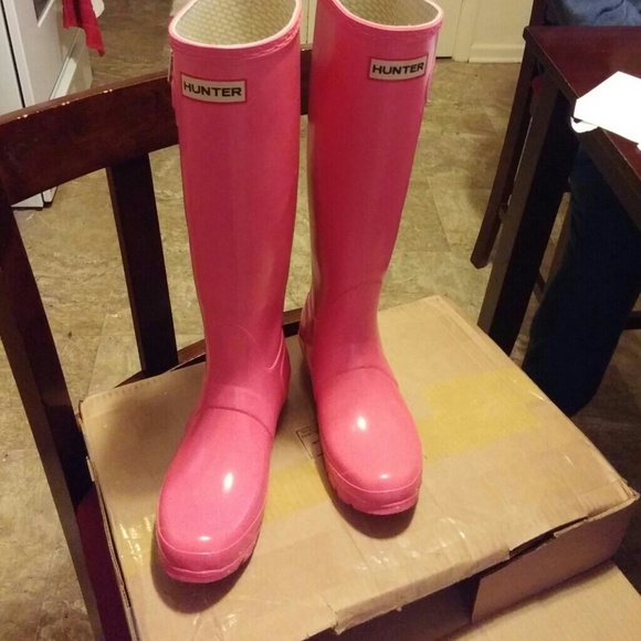 Pink Hunter boots