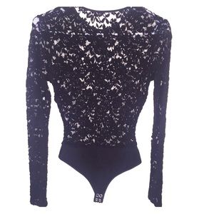 Long sleeve lace bodysuit