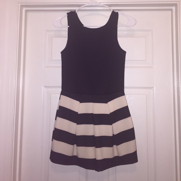 Black and creme romper